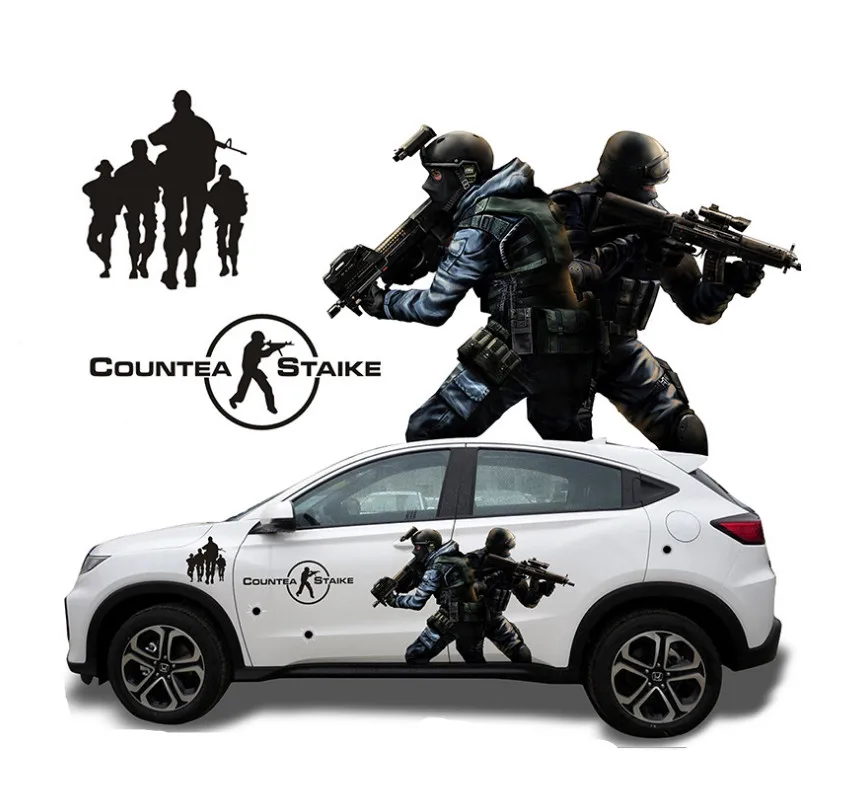 Набор Новый черный Counter Strike CS автомобиля Средства ухода за кожей сторон ПВХ