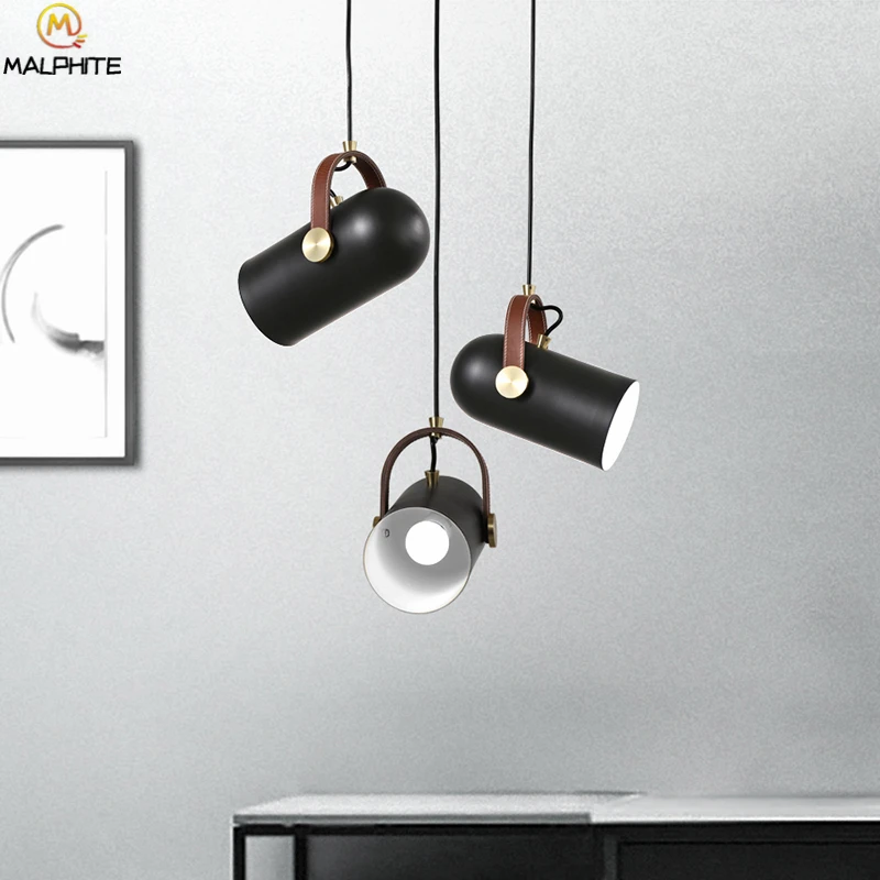 Modern Simple Iron Pendant Lights Leather Straps Black industrial Pendant Lamp luminaires Retro Hanging Lamp Bar Cafe lighting
Modern Simple Iron Pendant Lights Leather Straps Black industrial Pendant Lamp luminaires Retro Hanging Lamp Bar Cafe lighting