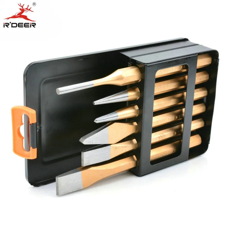 RDEER Chisel Chrome Vanadium Pin Punch Sets For Stone Processing Cold Chisels Punches Tools
RDEER Chisel Chrome Vanadium Pin Punch Sets For Stone Processing Cold Chisels Punches Tools
