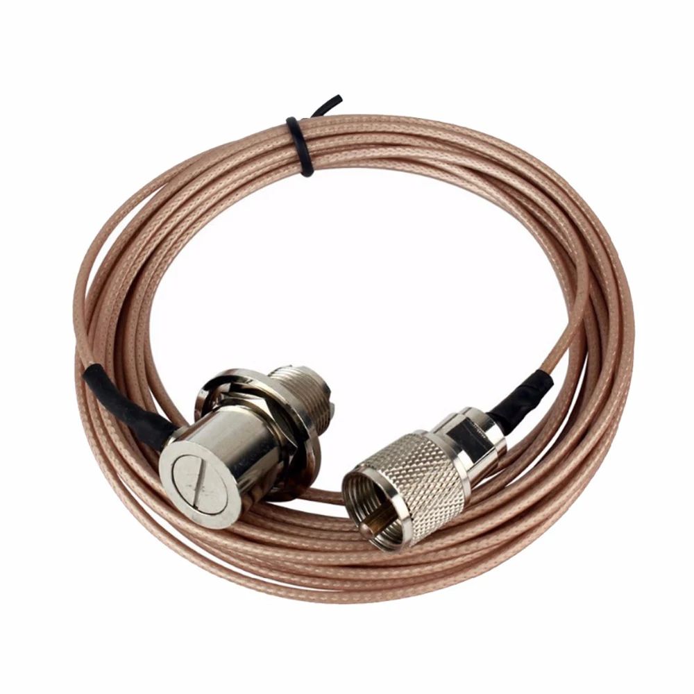 Розовый 5 метров коаксиальный кабель UHF/PL259 для мужчин YAESU ICOM KENWOOD мобильный радио
