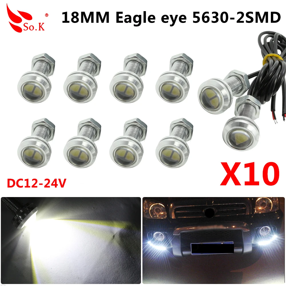 10pcs 18MM Eagle Eye 5630 2 SMD LED DRL Daytime Running Lights Waterproof Automobile Car Backup Reversing Parking Signal Lamp
10pcs 18MM Eagle Eye 5630 2 SMD LED DRL Daytime Running Lights Waterproof Automobile Car Backup Reversing Parking Signal Lamp