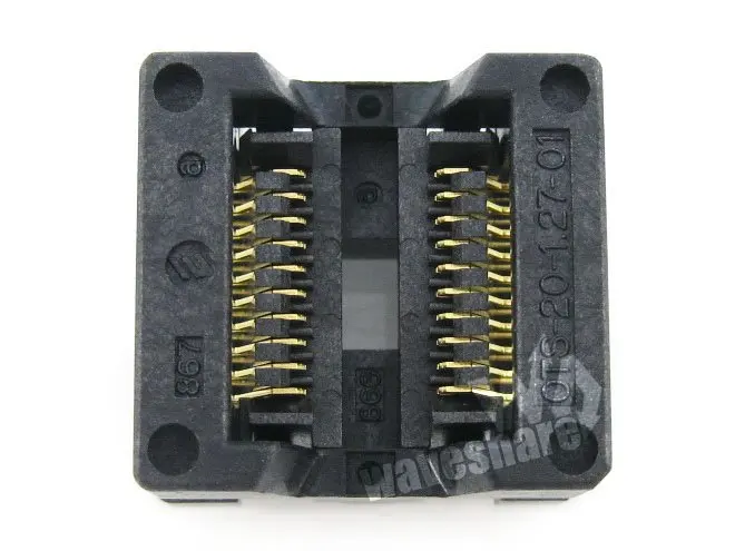 SOP20 SO20 SOIC20 OTS-20-1.27-01 Enplas IC Test & Burn-in Socket Programmer Adapter 5.4mm Width 1.27mm Pitch
SOP20 SO20 SOIC20 OTS-20-1.27-01 Enplas IC Test & Burn-in Socket Programmer Adapter 5.4mm Width 1.27mm Pitch