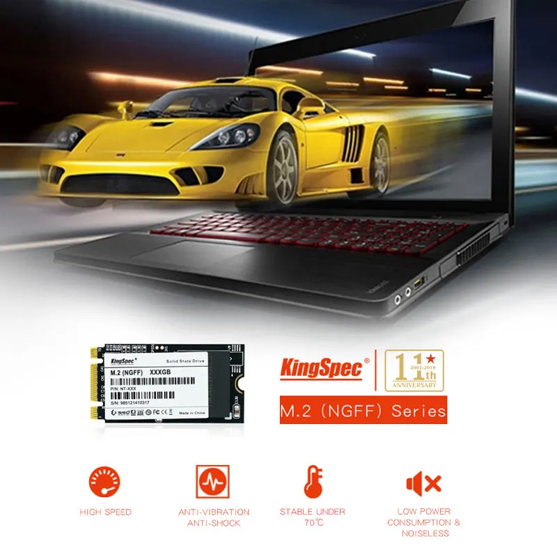 Kingspec Стабильная производительность M.2 SSD 64 ГБ 128 256 NGFF твердотельный жесткий диск