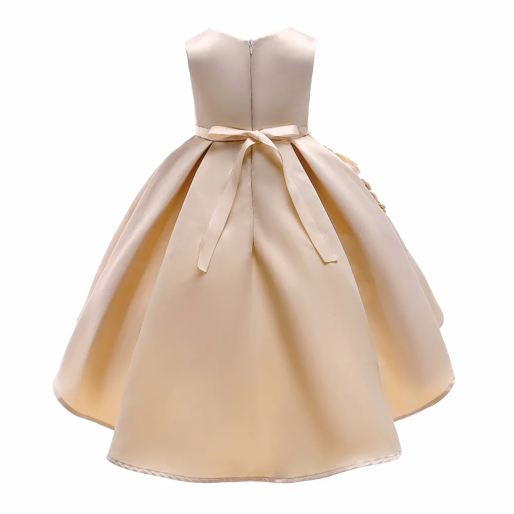 Sleeveless Girls Dress Christmas New Year Flower Girl Pageant Wedding Party Dresses Children's Princess Vestido Embroidery 2-10y | Детская