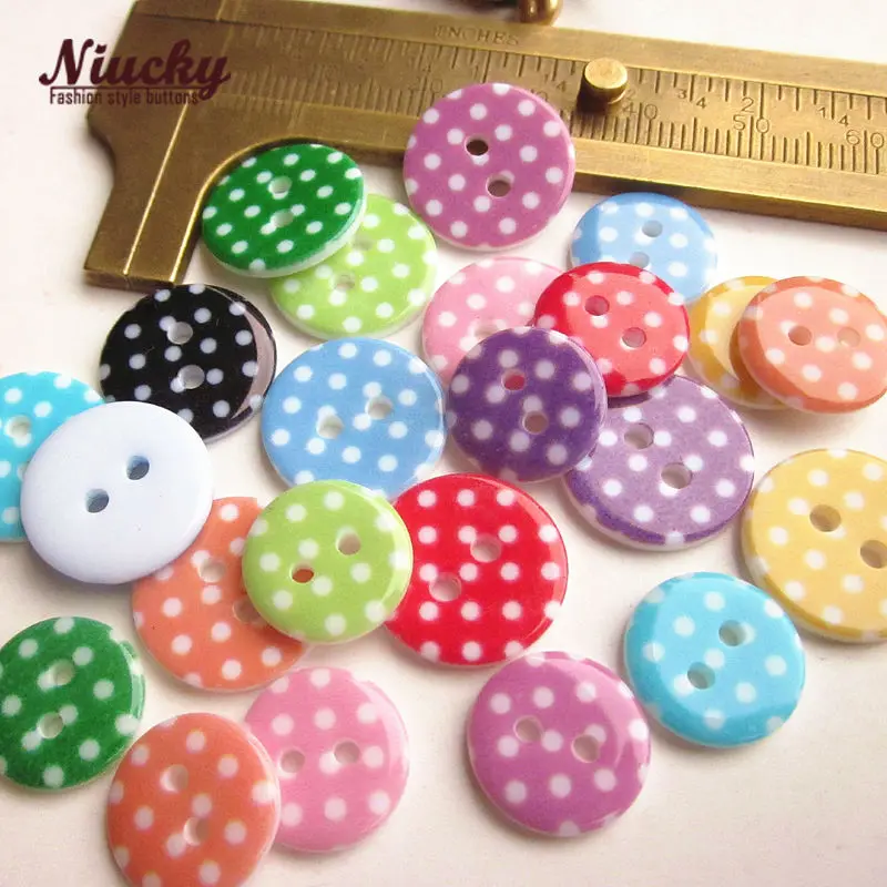Niucky 15mm Mixed Color Polka Dot Printing Sewing Buttons Bulk Resin 2 holes High Quality Smooth R0101m-026
Niucky 15mm Mixed Color Polka Dot Printing Sewing Buttons Bulk Resin 2 holes High Quality Smooth R0101m-026