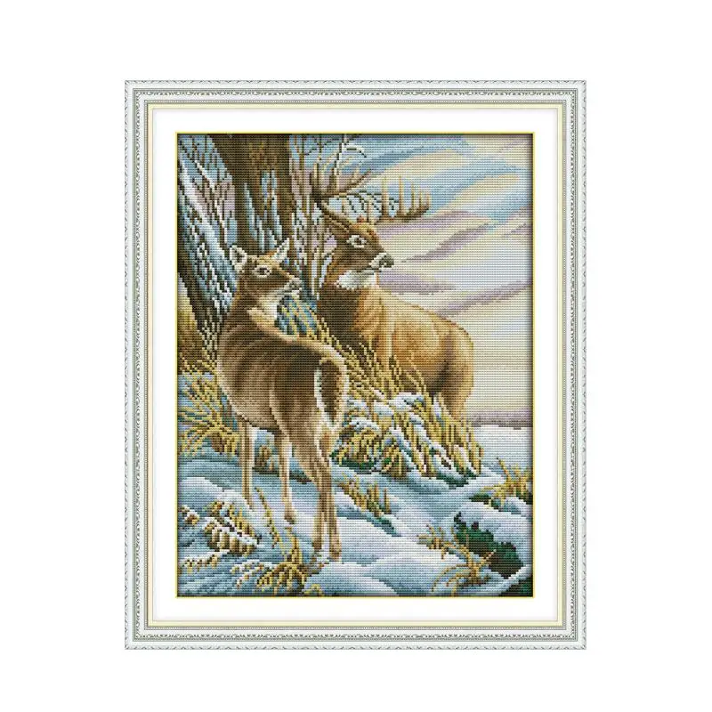 Joy Sunday Deer animal series handmade sewing cross sewing DIY small cross stitch kit winter snow decorative embroidery painting
Joy Sunday Deer animal series handmade sewing cross sewing DIY small cross stitch kit winter snow decorative embroidery painting