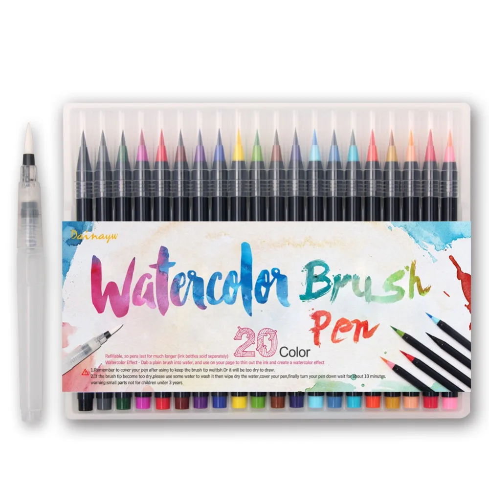 Премиум-живопись маркеры для рисования манги 20 цветов набор мягких ручек-кистей