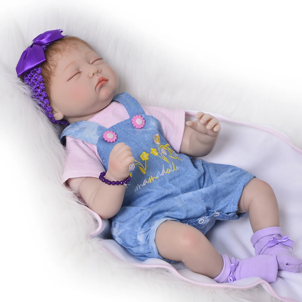 Fake baby reborn dolls 22inch 55cm soft silicone reborn baby doll newborn girl sleeping Bebes reborn bonecas child gift toys
Fake baby reborn dolls 22inch 55cm soft silicone reborn baby doll newborn girl sleeping Bebes reborn bonecas child gift toys