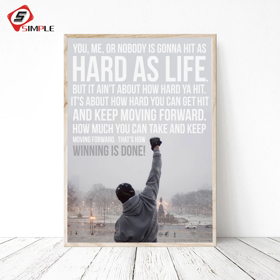 Rocky 1976 Quote Famous Movie Posters and Prints Wall art Decorative Picture Canvas Painting For Living Room Home Decor Unframed
Rocky 1976 Quote Famous Movie Posters and Prints Wall art Decorative Picture Canvas Painting For Living Room Home Decor Unframed
