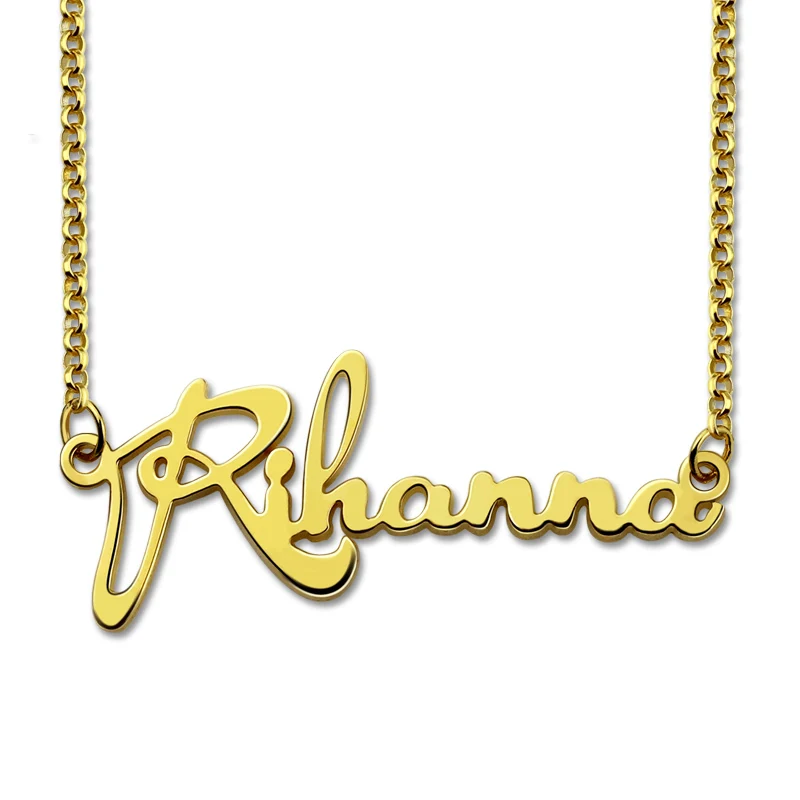 Wholesale Personalized Celebrity Name Necklace Gold Color Fashion Name Necklace Girl's Jewelry
Wholesale Personalized Celebrity Name Necklace Gold Color Fashion Name Necklace Girl's Jewelry