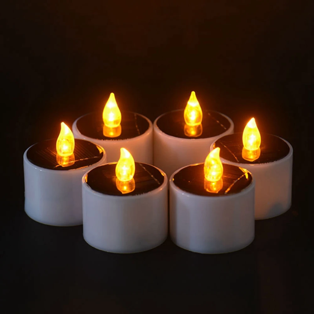 Фото Светодиодная лампа на солнечных батареях HG4938 1 шт.|candle flameless|led candleled candle wedding decor |