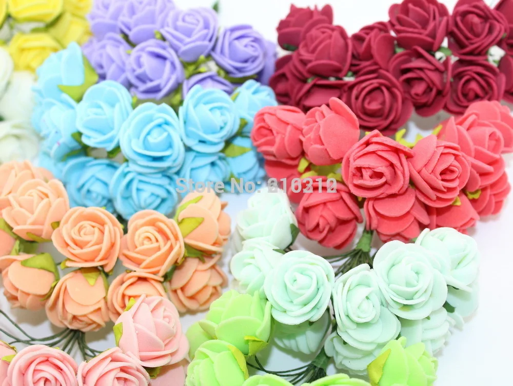 New Arrive 144pcs/lot 2.5cm head Multicolor PE rose foam mini flower Bouquet solid color Scrapbooking artificial rose flowers
New Arrive 144pcs/lot 2.5cm head Multicolor PE rose foam mini flower Bouquet solid color Scrapbooking artificial rose flowers