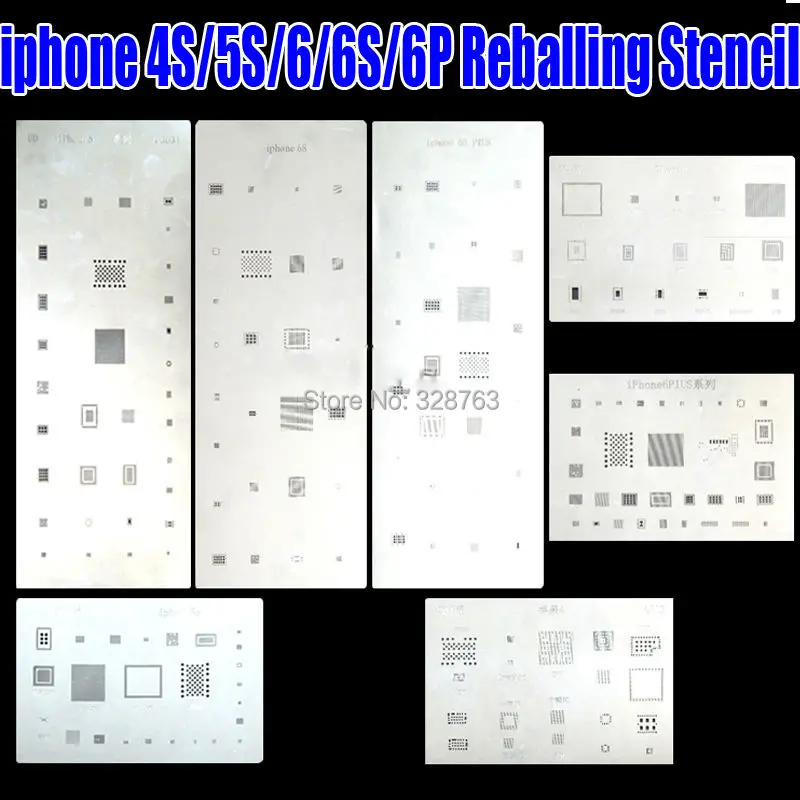 8 pcs /set Bga Reballing Stencil Template Kit Rework Repair for iphone 4S/5S/6/6S/6P Repair Tool Free shipping
8 pcs /set Bga Reballing Stencil Template Kit Rework Repair for iphone 4S/5S/6/6S/6P Repair Tool Free shipping