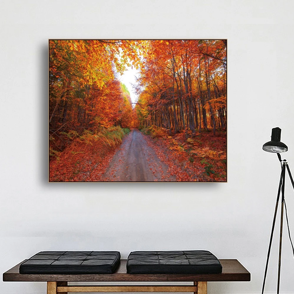 Laeacco Canvas Calligraphy Painting Autumn Forest Scenery with Road of Fall Leaves Posters Prints Wall Picture Living Room Decor
Laeacco Canvas Calligraphy Painting Autumn Forest Scenery with Road of Fall Leaves Posters Prints Wall Picture Living Room Decor