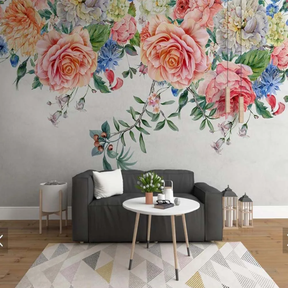 Modern Hand Painting Colorful Rose Flower Murals Wallpaper Roll for Living Room Home Wall Decor Customize Landscape Mural
Modern Hand Painting Colorful Rose Flower Murals Wallpaper Roll for Living Room Home Wall Decor Customize Landscape Mural
