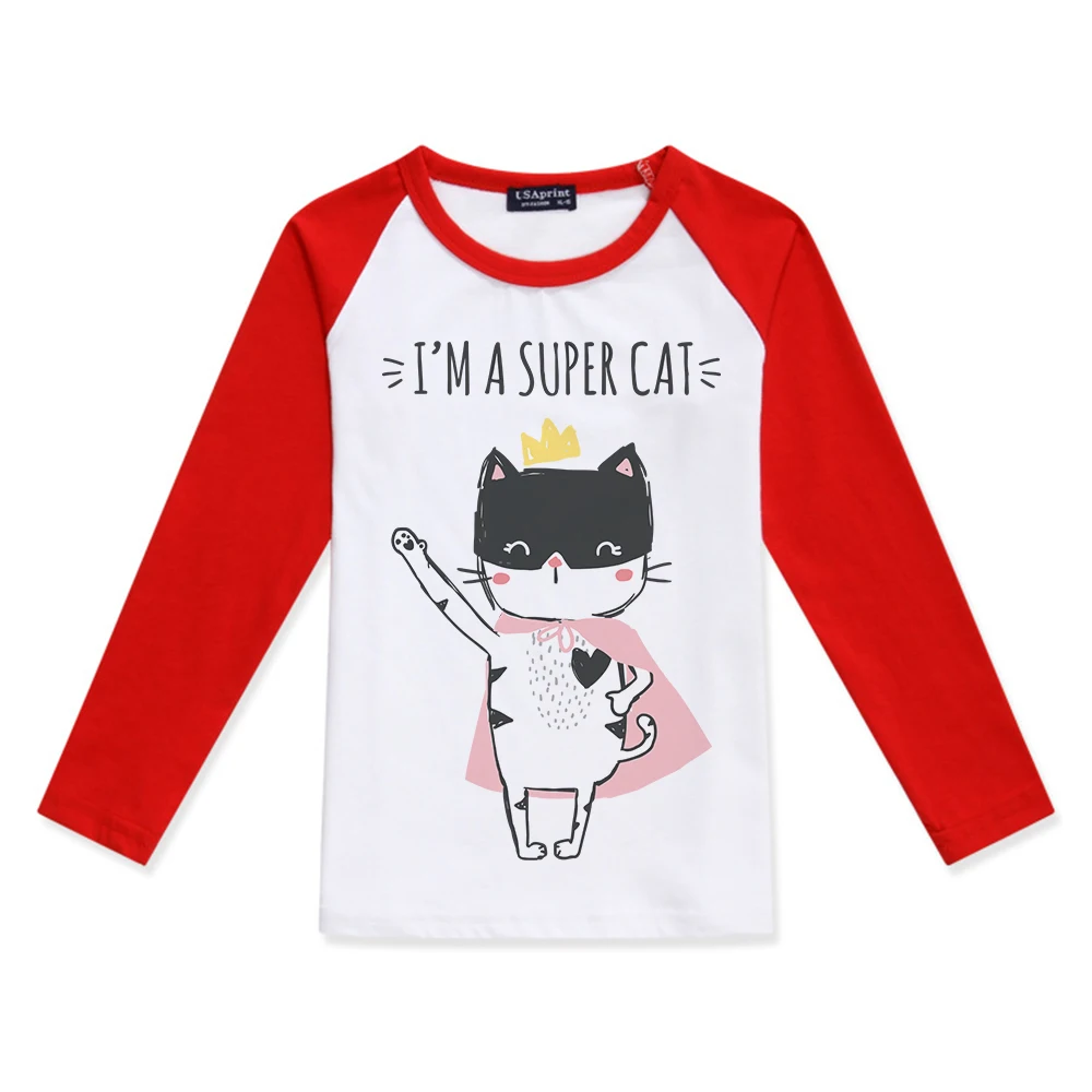 Funny Super Cat Printed Cotton T Shirts Boys Tshirts Child Clothes Long Sleeve Tees Tops Kids Shirts Raglan Sleeve Baby T-Shirts
Funny Super Cat Printed Cotton T Shirts Boys Tshirts Child Clothes Long Sleeve Tees Tops Kids Shirts Raglan Sleeve Baby T-Shirts