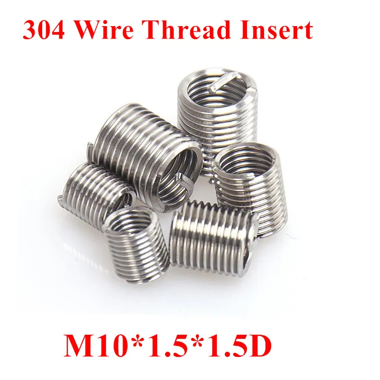 50pcs M10*1.5*1.5D M10 Wire Thread Insert 304 Stainless steel m10 Screw Bushing, m10*1.5D Wire Screw Sleeve Thread Repair Insert
50pcs M10*1.5*1.5D M10 Wire Thread Insert 304 Stainless steel m10 Screw Bushing, m10*1.5D Wire Screw Sleeve Thread Repair Insert