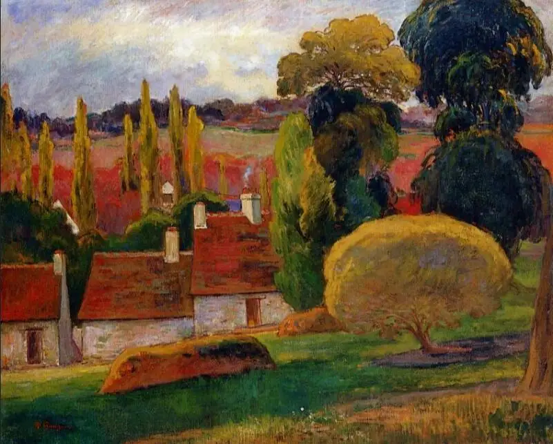 

High quality Oil painting Canvas Reproductions Farm in Brittany (1894) by Paul Gauguin hand painted