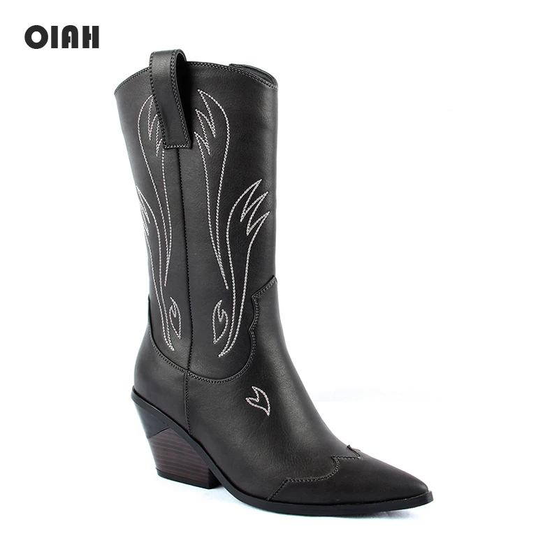 2019 Autumn High Quality Handmade Embroidery Rodeo Western Cowboy Boots Women Leather Cowgirl Boots Woman Mid-Calf Riding Boots
2019 Autumn High Quality Handmade Embroidery Rodeo Western Cowboy Boots Women Leather Cowgirl Boots Woman Mid-Calf Riding Boots