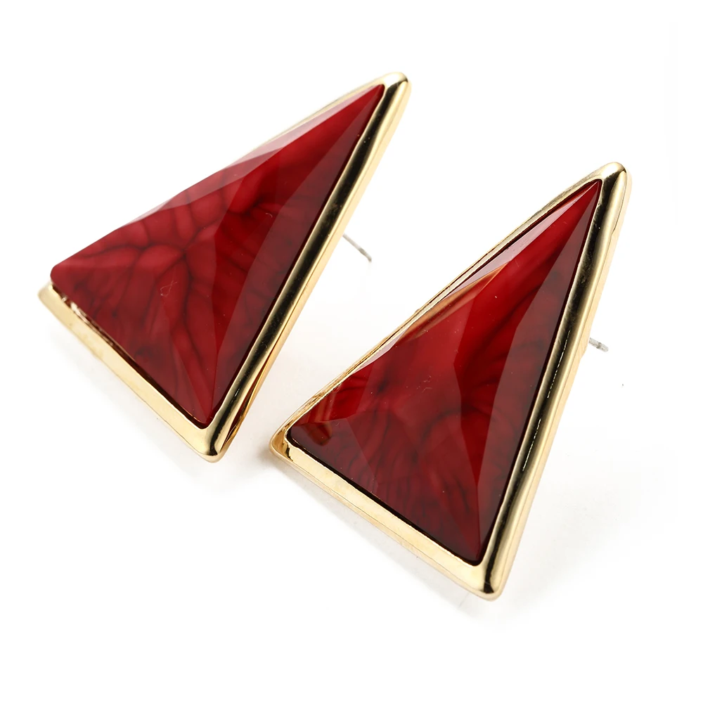 women dangle drop earrings triangle resin earrings copper metal Earrings For Woman Girls Jewelry office style
women dangle drop earrings triangle resin earrings copper metal Earrings For Woman Girls Jewelry office style