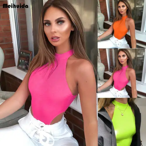 

Sexy Women Summer Bodysuit Short Playsuit Jumpsuit Romper Lady Strappy Plunge V Neck Sleeveless Cotton Cross Bodycon Bodysuits