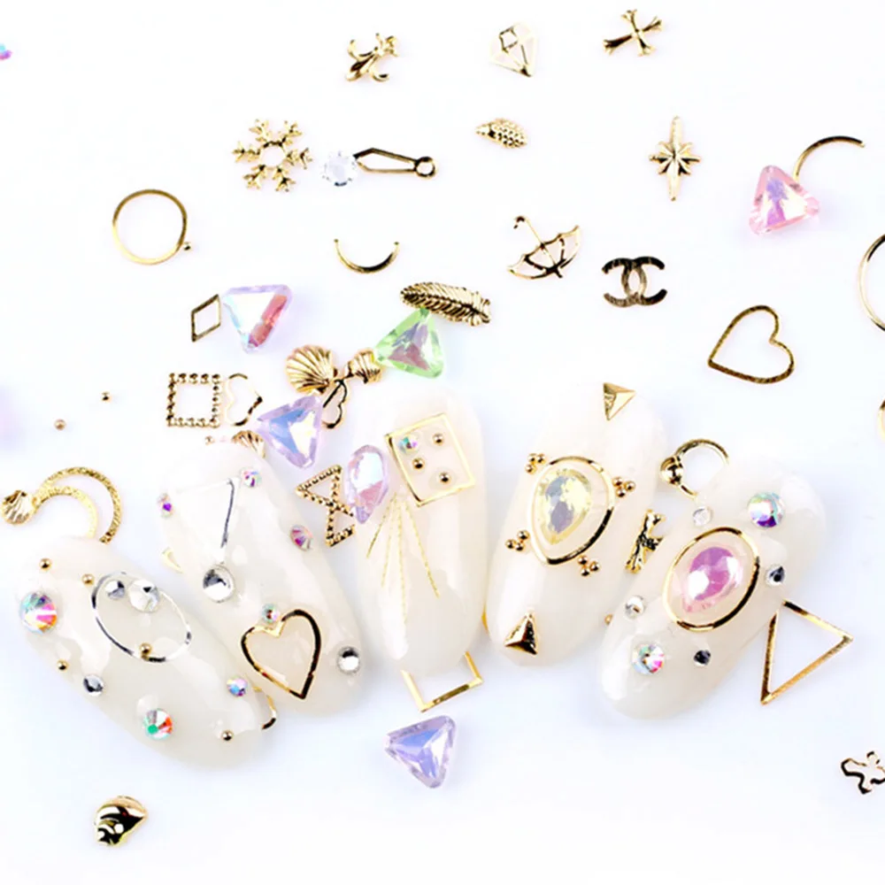 1 Bag Gold Silver Nail Stud Metal Sea Shell Starfish Star Square Mixed Ocean 3D Nail Art Decoration Manicure Jewelry Tips
1 Bag Gold Silver Nail Stud Metal Sea Shell Starfish Star Square Mixed Ocean 3D Nail Art Decoration Manicure Jewelry Tips
