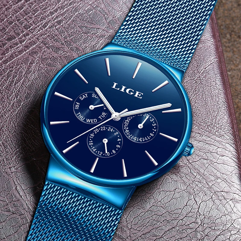 New LIGE Mens Watches Top Brand Luxury Ultra-Thin Waterproof Quartz Watch Mens Fashion Mesh Steel Sport Watch Relogio Masculino
New LIGE Mens Watches Top Brand Luxury Ultra-Thin Waterproof Quartz Watch Mens Fashion Mesh Steel Sport Watch Relogio Masculino