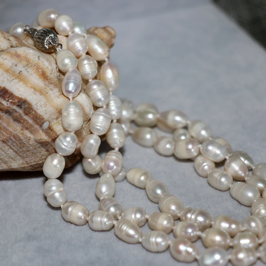 Natural white freshwater pearl 9-10mm barrel rice long chain necklace for women top quality weddings party jewelry 36inch B2918
Natural white freshwater pearl 9-10mm barrel rice long chain necklace for women top quality weddings party jewelry 36inch B2918