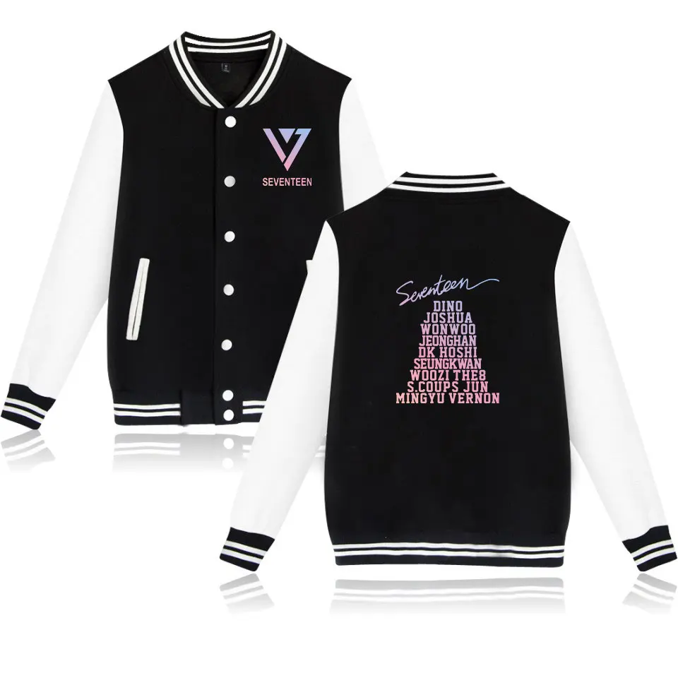 SEVENTEEN куртки флис с длинным рукавом бейсбольная форма куртка пальто мода Harajuku Хип-хоп бейсбольная куртка SEVENTEEN
SEVENTEEN куртки флис с длинным рукавом бейсбольная форма куртка пальто мода Harajuku Хип-хоп бейсбольная куртка SEVENTEEN