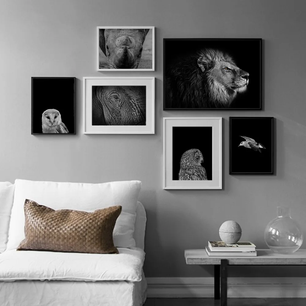 Tapir Rhino Owl Lion Animal Black Photo Wall Art Canvas Painting Nordic Posters and Prints Wall Pictures for Living Room Decor
Tapir Rhino Owl Lion Animal Black Photo Wall Art Canvas Painting Nordic Posters and Prints Wall Pictures for Living Room Decor