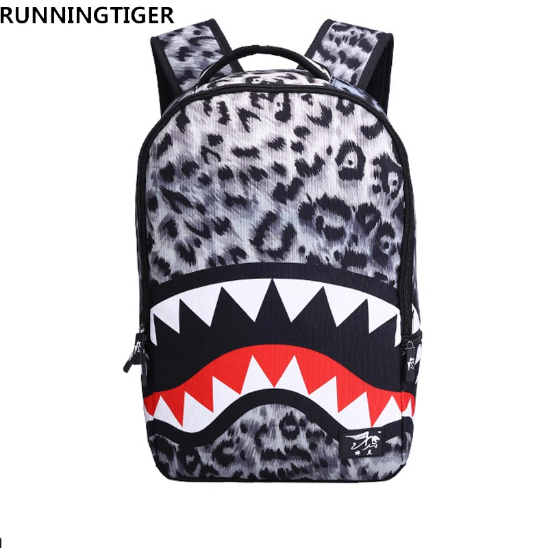 Женский рюкзак с леопардовым принтом повседневный 3D школьные сумки для