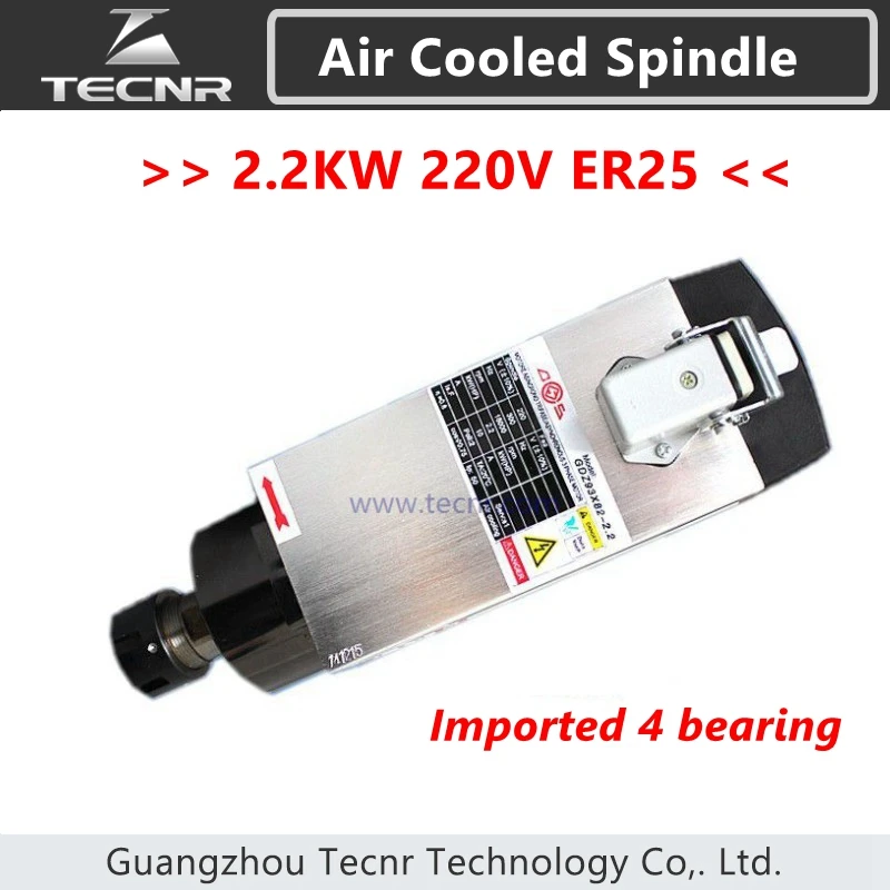 TECNR high quality 2.2kw 220v air cooled spindle motor 220V 380V 4pcs Ceramic Bearings ER25 collet GDZ93*82-2.2
TECNR high quality 2.2kw 220v air cooled spindle motor 220V 380V 4pcs Ceramic Bearings ER25 collet GDZ93*82-2.2