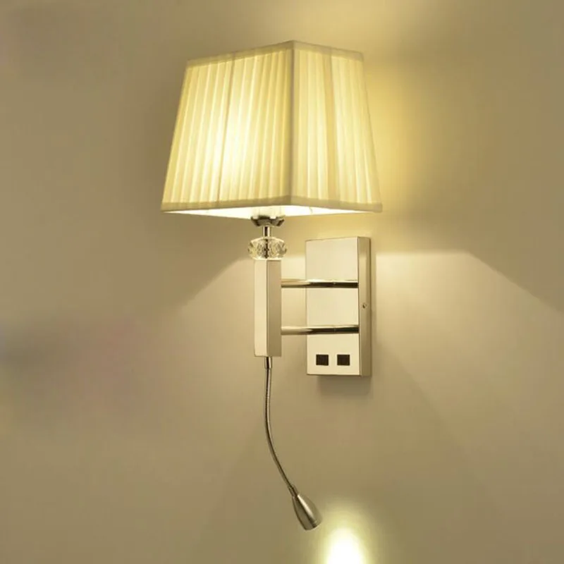Modern minimalist hotel room atmosphere reading wall lamp with switch stainless steel engineering bedroom led lighting fixture
Modern minimalist hotel room atmosphere reading wall lamp with switch stainless steel engineering bedroom led lighting fixture