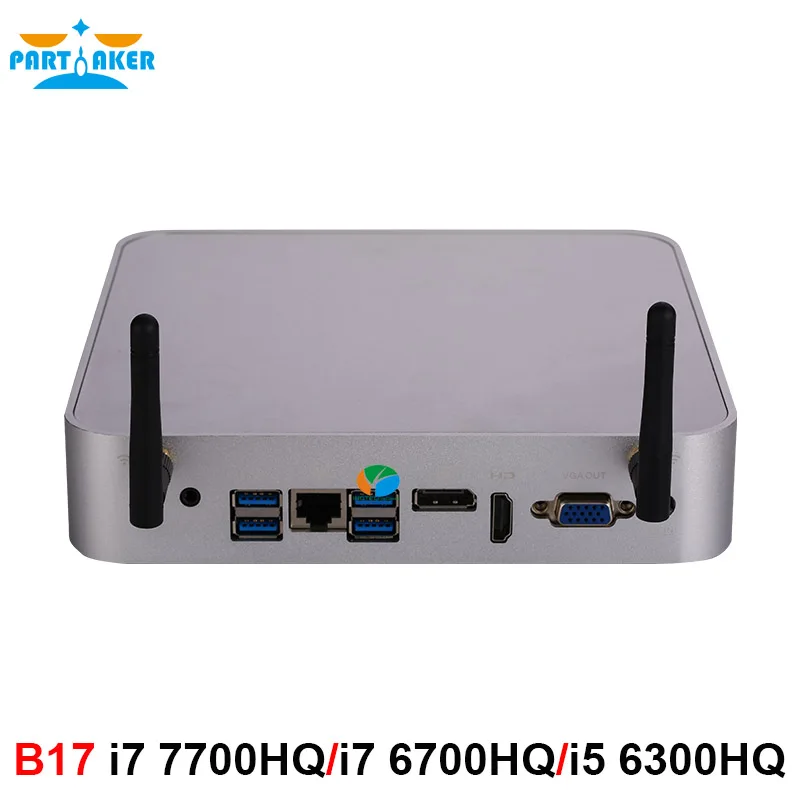 Приставка Intel Core i7 7700HQ 6700HQ i5 6300HQ мини ПК с Windows 10 микро компьютер DDR4 RAM 4K HTPC HDMI DP|Мини