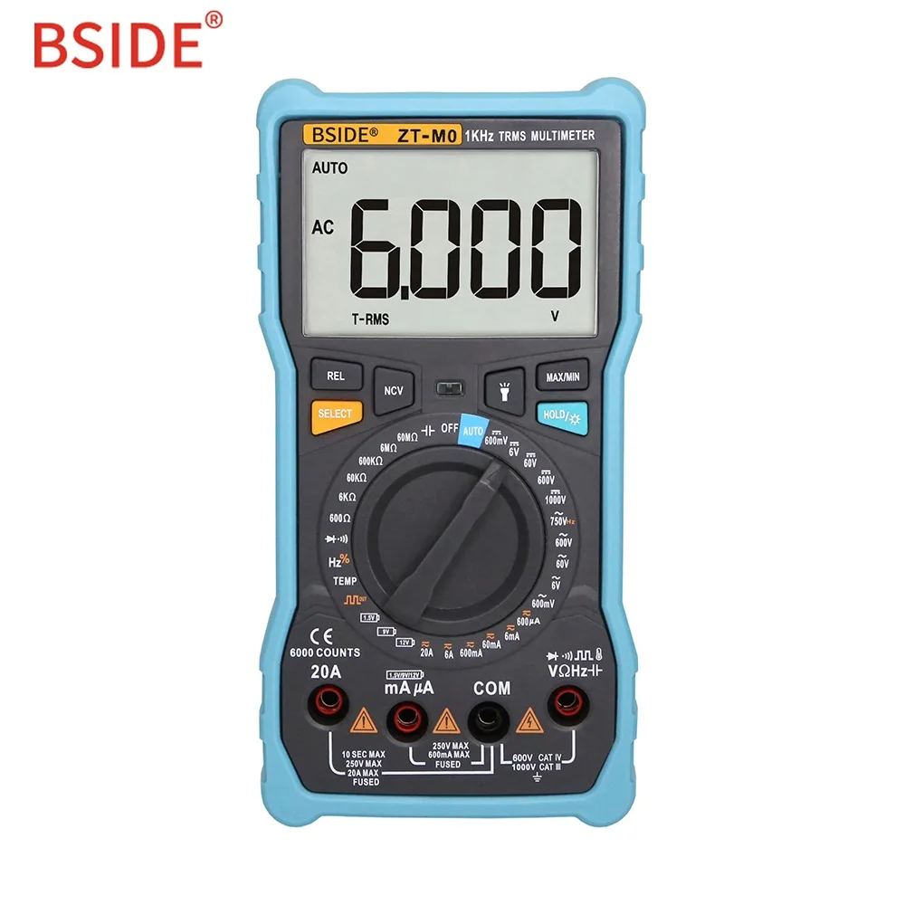 6000 Авто/ручной отсчетов тестер BSIDE ZT-M0 двойной режим цифровой мультиметр, измеряющий истинные квадратичные значения переменного и постоянн...
6000 Авто/ручной отсчетов тестер BSIDE ZT-M0 двойной режим цифровой мультиметр, измеряющий истинные квадратичные значения переменного и постоянн...