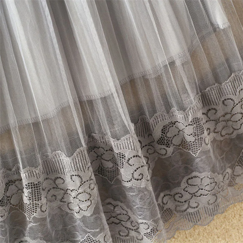 2019 springtime new style fashion Tutu Lace Mesh Skirt Women's clothing Elegant Tulle Long Pleated Skirt Women Midi Skirt RQ139
2019 springtime new style fashion Tutu Lace Mesh Skirt Women's clothing Elegant Tulle Long Pleated Skirt Women Midi Skirt RQ139