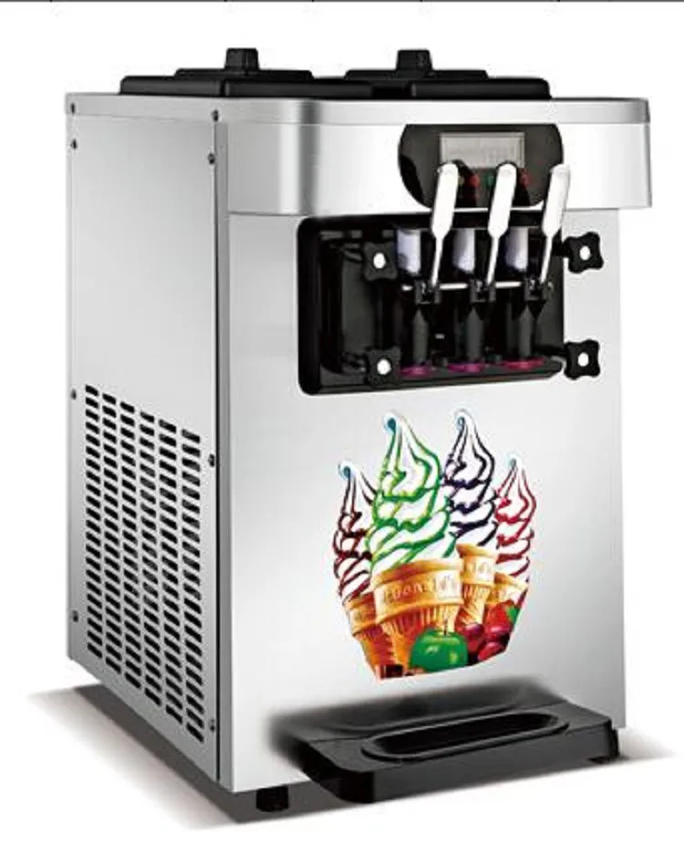 New Design Table Top Soft Serve Ice Cream Making Machine 3 Flavors Small Commercial Ice Cream Maker
New Design Table Top Soft Serve Ice Cream Making Machine 3 Flavors Small Commercial Ice Cream Maker