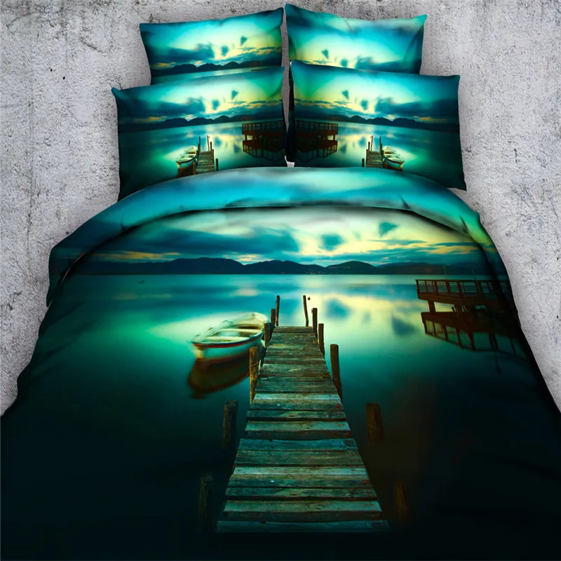 Free shipping 4pcs 100%cotton boat dock lake 3d bedding set no comforter twin/full/queen/king/super king size home textile
Free shipping 4pcs 100%cotton boat dock lake 3d bedding set no comforter twin/full/queen/king/super king size home textile