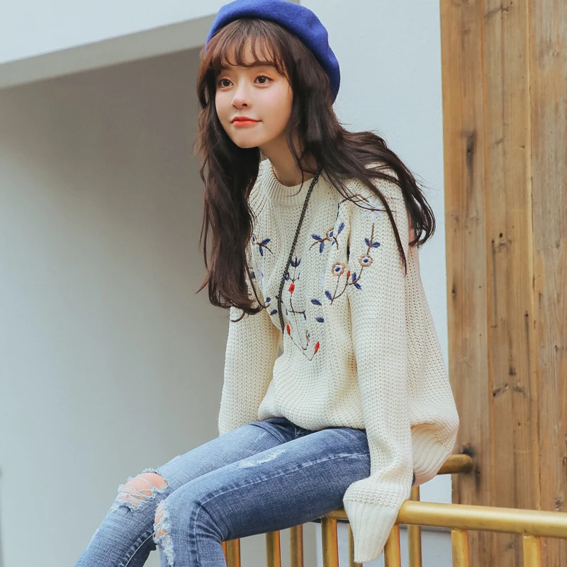 Qiukichonson embroidery sweater women 2020 autumn winter preppy style sweater pullovers female knitted knitting jumpers knitwear
Qiukichonson embroidery sweater women 2020 autumn winter preppy style sweater pullovers female knitted knitting jumpers knitwear