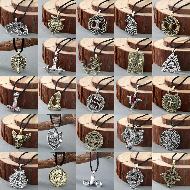 QIMING Nordic Viking Men Necklace Women Slavic Symbol Amulets Kolovrat Antique bew Cross Hammer Pendant Male Necklace Jewelry
QIMING Nordic Viking Men Necklace Women Slavic Symbol Amulets Kolovrat Antique bew Cross Hammer Pendant Male Necklace Jewelry
