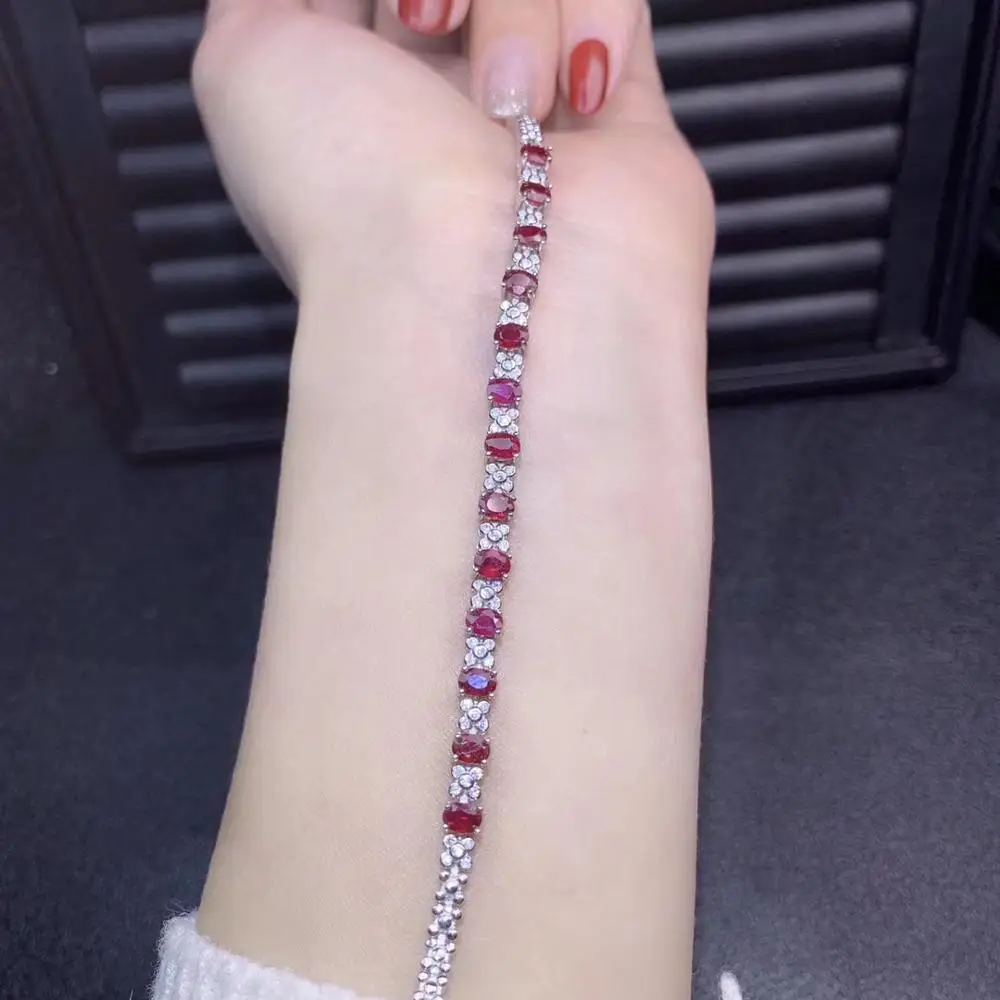 Natural red ruby gem Bracelet Natural gemstone Elegant Plum blossom Flower Bracelet 925 silver bracelet women gift fine Jewelery
Natural red ruby gem Bracelet Natural gemstone Elegant Plum blossom Flower Bracelet 925 silver bracelet women gift fine Jewelery