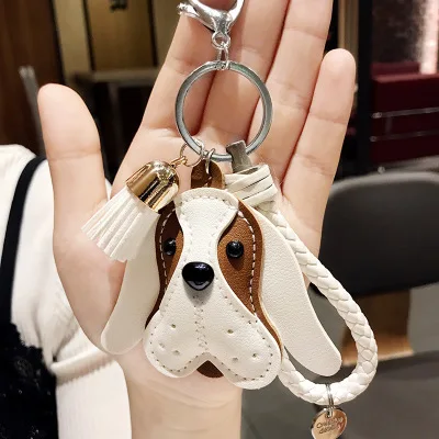 Cute Cartoon Dog Keychain Leather Tessal Key chain Keyring Women Bag Car Key holder bijoux Sirene Trousseau
Cute Cartoon Dog Keychain Leather Tessal Key chain Keyring Women Bag Car Key holder bijoux Sirene Trousseau