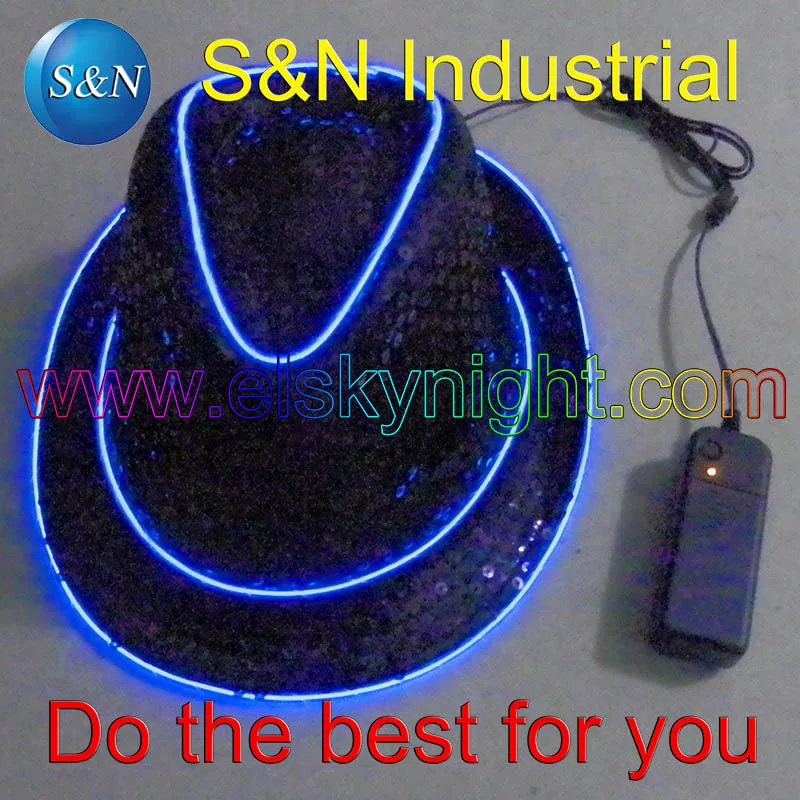 2AA batteries caseon/slow flash/quick flash/off inverter with Blue el wire Panama Jazz hat/cap+ free shipping
2AA batteries caseon/slow flash/quick flash/off inverter with Blue el wire Panama Jazz hat/cap+ free shipping