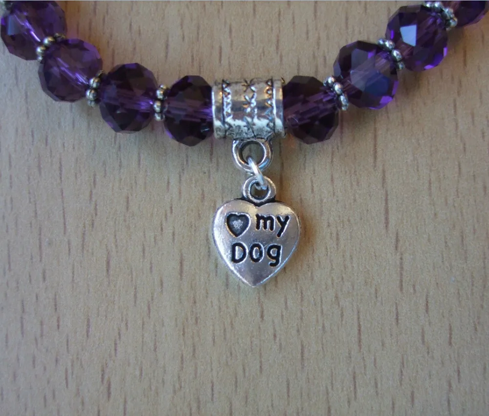 Hot Fashion Jewelry Love My Dog Heart Pendants Stretchy Bracelet Glass Beaded Bracelets&Bangle DIY Jewelry q4
Hot Fashion Jewelry Love My Dog Heart Pendants Stretchy Bracelet Glass Beaded Bracelets&Bangle DIY Jewelry q4