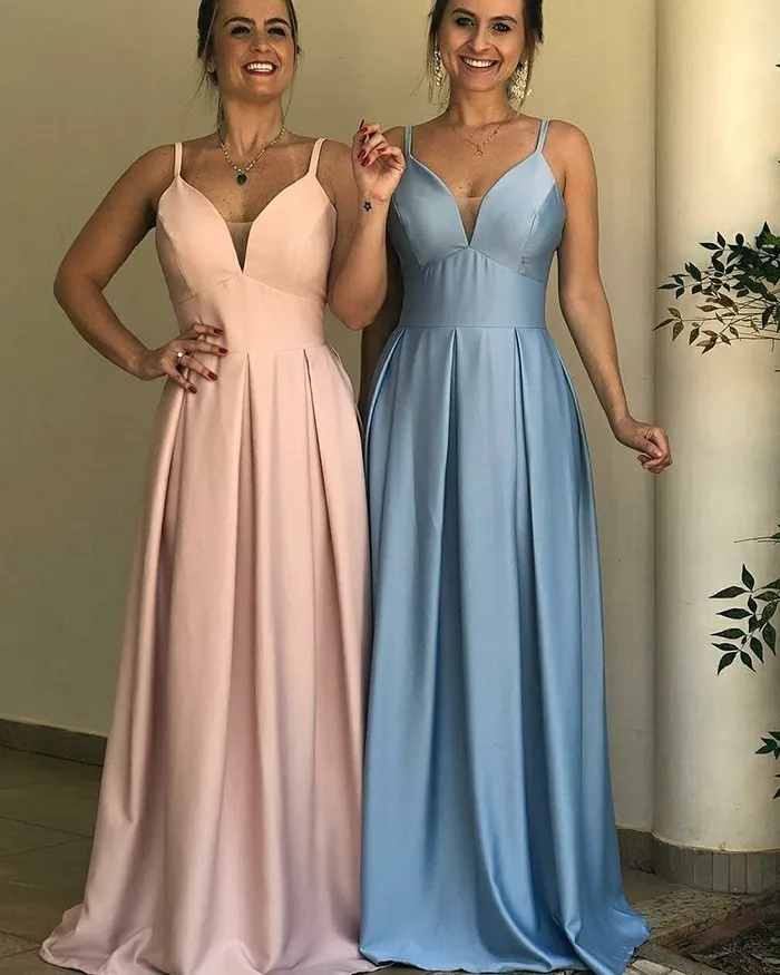Spaghetti Straps Evening Dresses Long 2020 Satin Sky Blue Evening Party Dresses V-Neck Prom Gown Robe De Soiree Formal Dress
Spaghetti Straps Evening Dresses Long 2020 Satin Sky Blue Evening Party Dresses V-Neck Prom Gown Robe De Soiree Formal Dress
