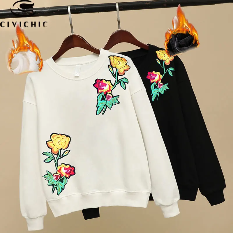 CIVICHIC Classic Women Floral Embroidery T-shirt Retro Stylish Cotton Tops Wear O Neck Loose Pullover Vintage Patched Tees WLT15
CIVICHIC Classic Women Floral Embroidery T-shirt Retro Stylish Cotton Tops Wear O Neck Loose Pullover Vintage Patched Tees WLT15