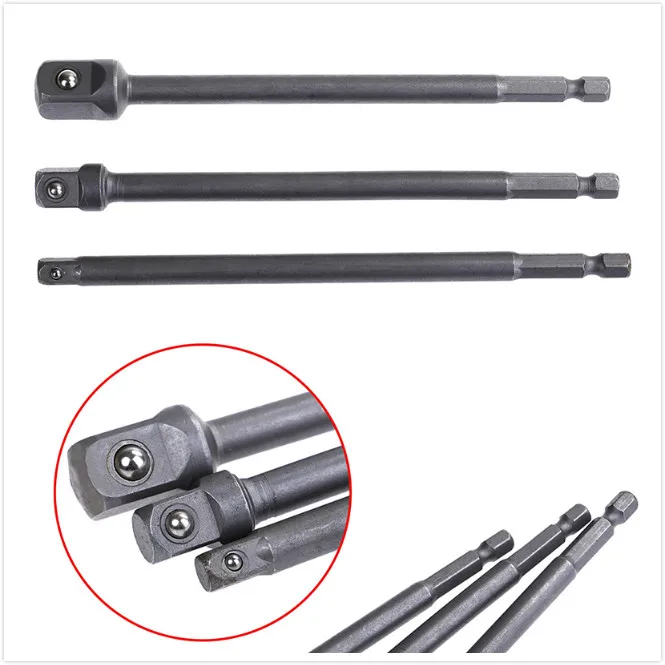 3pcs/set Chrome Steel Socket Adapter Hex Shank to 1/4" 3/8" 1/2" Extension Drill Bits Bar Hex Bit Set Power Tools
3pcs/set Chrome Steel Socket Adapter Hex Shank to 1/4" 3/8" 1/2" Extension Drill Bits Bar Hex Bit Set Power Tools