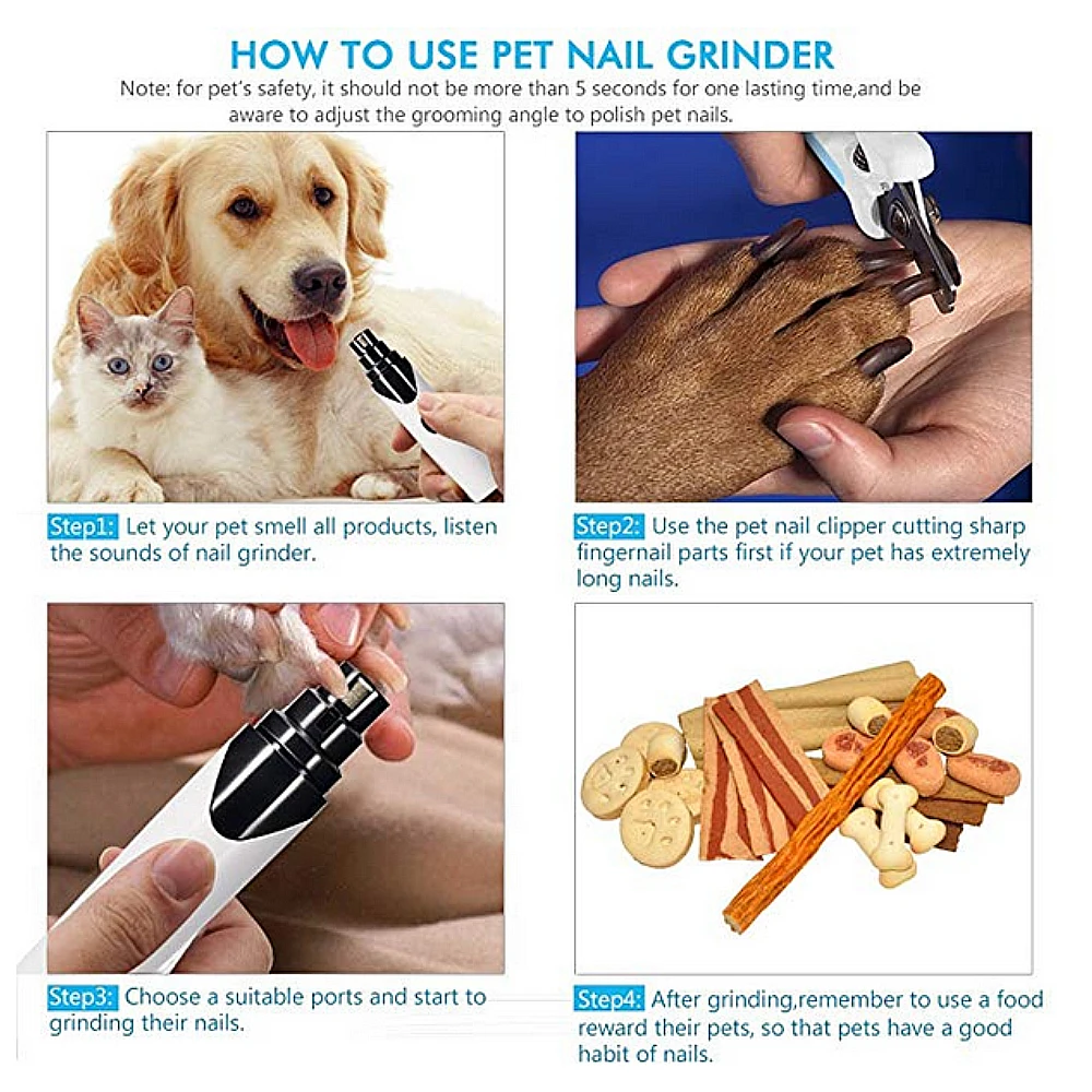 USB Rechargeable Dog Nail Grinder Pet Clippers Trimmers Paw Nail Files for Cat and Dog Grooming Tools USA Shipping Dropshipping
USB Rechargeable Dog Nail Grinder Pet Clippers Trimmers Paw Nail Files for Cat and Dog Grooming Tools USA Shipping Dropshipping