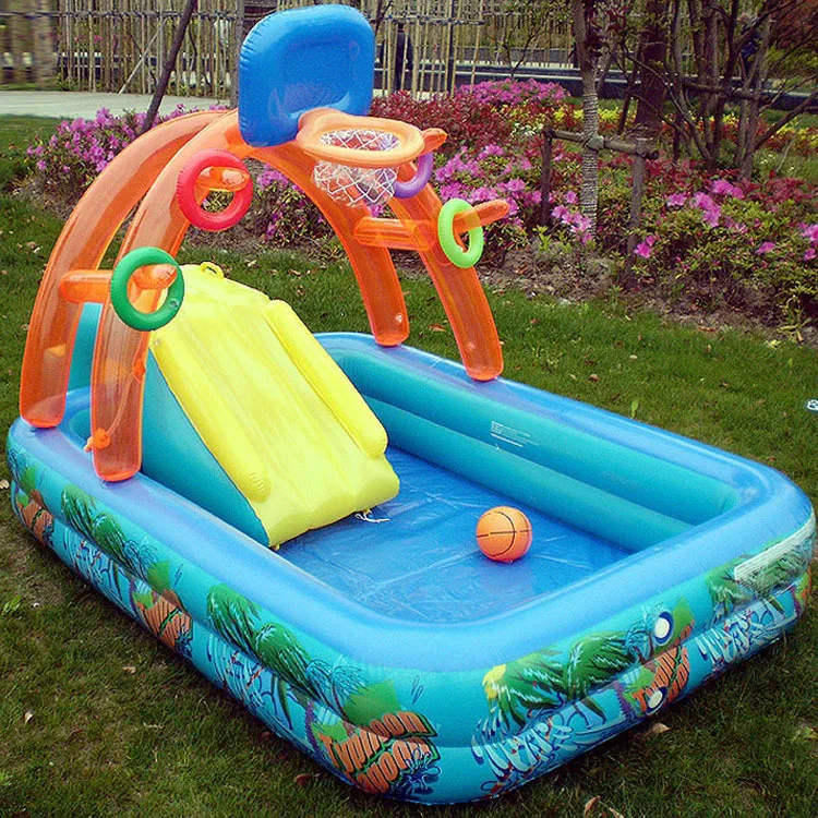 Hot Sale Multifunction Inflatable Splash Paddling Pool Swimming Spray Game Pool With Slide For Kids Children
Hot Sale Multifunction Inflatable Splash Paddling Pool Swimming Spray Game Pool With Slide For Kids Children