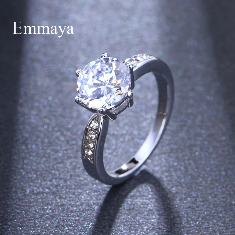 Emmaya AAA циркониевые обручальные кольца для женщин Цвет розового золота женские